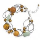 7"+1" Triple Strand Multibead Bracelet