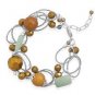7"+1" Triple Strand Multibead Bracelet