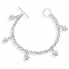 5.25" Fleur- de -Lis Charm Bracelet