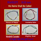 His Name Shall Be Called--AVI AD, beaded bracelets (The Marvelous Name of Yeshua /Jesus)