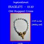 That Old Rugged Cross, Beaded Bracelets --Light Blue/White