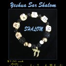 Yeshua Sar Shalom Bracelets -(SHALOM/ GOLD and Black)