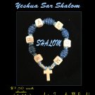 Yeshua Sar Shalom Bracelets -(SHALOM/Royal Blue/Black)