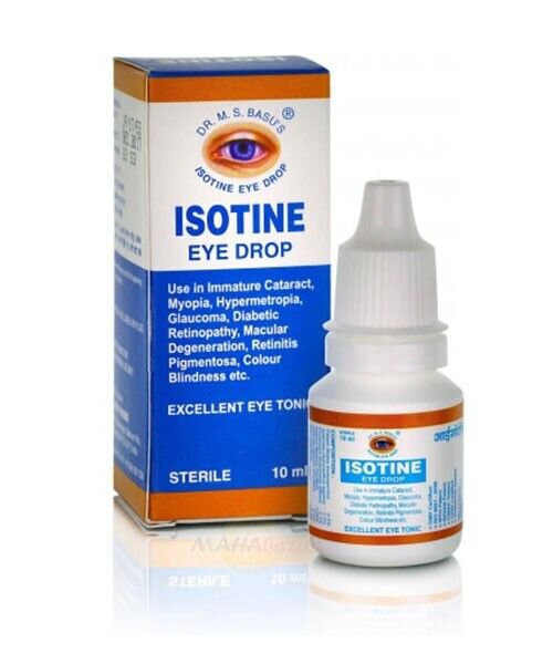 Isotine Eye Drop Refresh , Revive & Restore Eyes 10ml Vial (Pack of