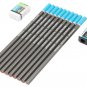 10x Apsara Absolute extra dark Pencil Free Sharpner Eraser school home office