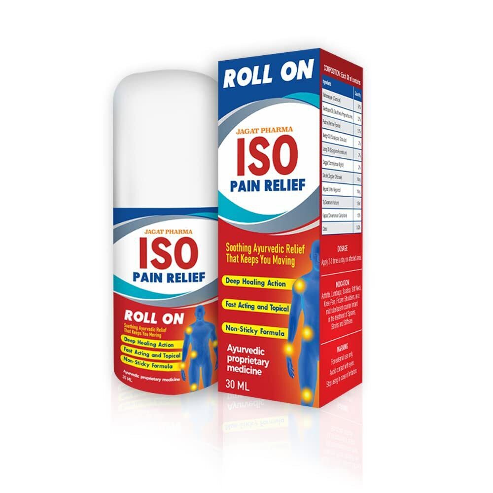 Iso Ayurvedic Pain Relief Roll on for Joint,Back,Knee,Shoulder and ...