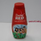 2x Dabur Red ayurvedic Tooth powder Plaque fresh breath strong teeth gum 60gm