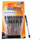10 Cello Maxriter BLACK Ball Pen smooth writing |student school home office use