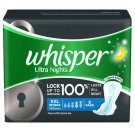 Whisper Ultra Nights Sanitary Pads (5 Count) XXL Plus | Free Shipping