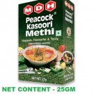 MDH Kasoori Methi fenugreek leaves Indian Grounded Spice Masala for cooking 25g