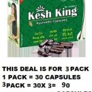 3X Kesh King Ayurvedic Capsules Prevent Hair Loss Premature Greying 30 Capsules