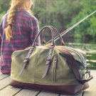OUTBACK TRAVELER GREEN DUFFLE BAG - CANVAS CONSTRUCTION, SOFT LINING