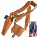 US CAVALRY PISTOL SHOULDER HOLSTER - PREMIUM LEATHER, ADJUSTABLE STRAPS