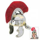 ROMAN CENTURION HELMET WITH RED HORSE HAIR CREST