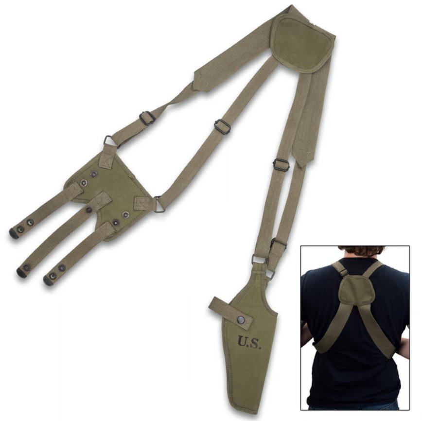 Tourbon Pstol Shoulder Holster Double Mag Pouch Handgun Bag Wear Case