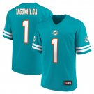 Men's Fanatics Branded Tua Tagovailoa Aqua Miami Dolphins Replica Player Jersey