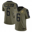 Baker Mayfield Cleveland Browns 2021 Salute To Service Limited Player Jersey - Olive
