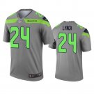 Men's Seattle Seahawks Marshawn Lynch Inverted Legend Jersey - Gray