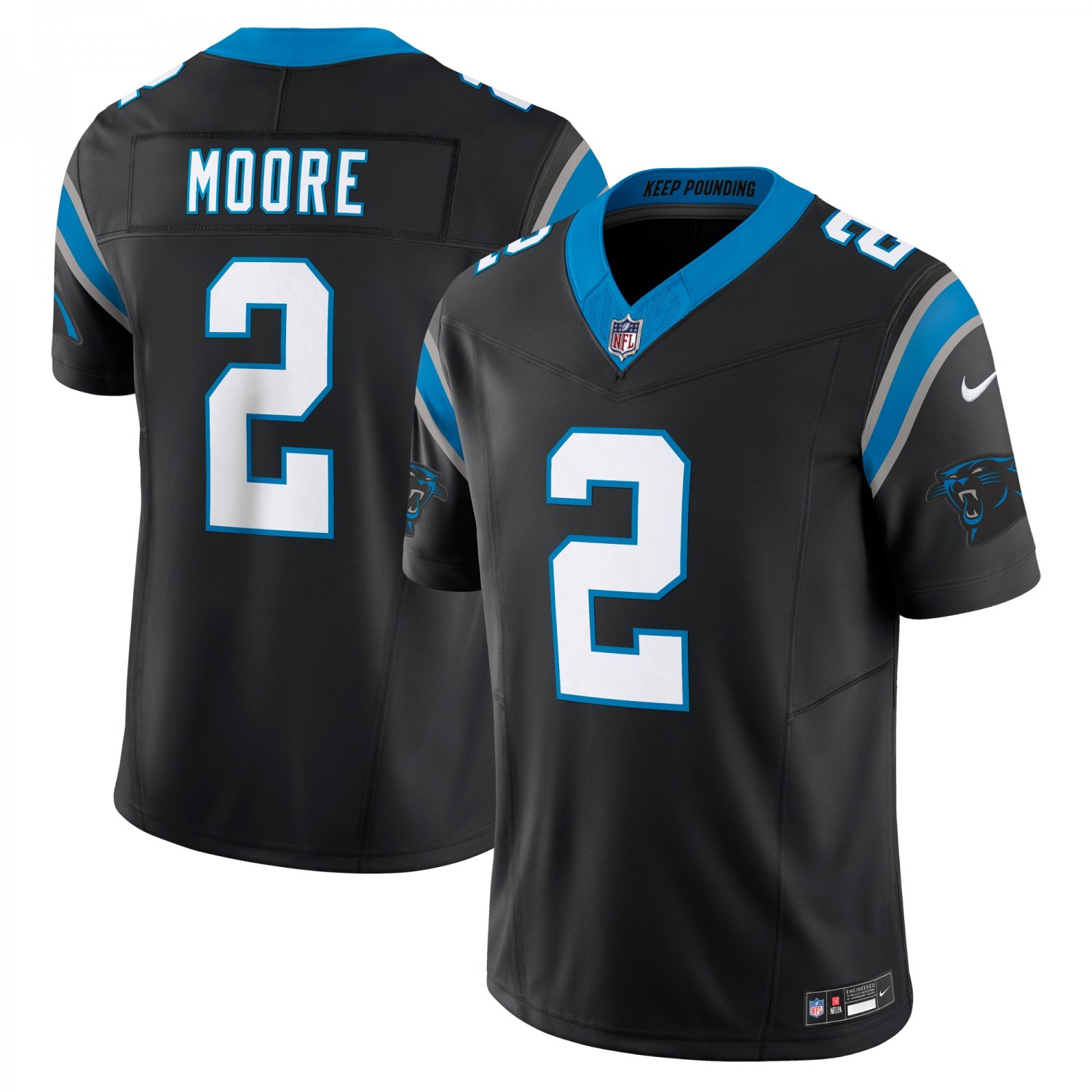 D.J. Moore Carolina Panthers Vapor F.U.S.E. Limited Jersey - Black