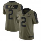 Carson Wentz Indianapolis Colts 2021 Salute To Service Limited Player Jersey - Olive