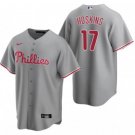 Mens Philadelphia Phillies Rhys Hoskins, Cool Base Replica Jersey Grey