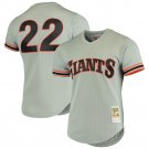 Men's San Francisco Giants Will Clark Mitchell & Ness Gray Cooperstown Collection Mesh Batting Pract