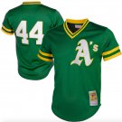 Men's Oakland Athletics Reggie Jackson Mitchell & Ness Green Cooperstown 1987 Mesh Batting Practice 