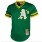 Men's Oakland Athletics Reggie Jackson Mitchell & Ness Green Cooperstown 1987 Mesh Batting Practice 