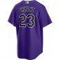 Men's Colorado Rockies Kris Bryant Cool Base Replica Alternate Jersey - Purple