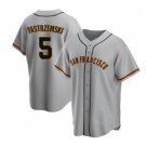 Mens San Francisco Giants Mike Yastrzemski Cool Base Replica Jersey Grey