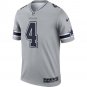 Men's Dak Prescott Silver Dallas Cowboys Inverted Legend Jersey