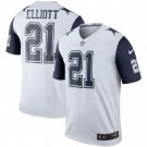 Men's Ezekiel Elliott White Dallas Cowboys Color Rush Legend Player Jersey