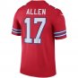 Men's Josh Allen Red Buffalo Bills Color Rush Legend Jersey