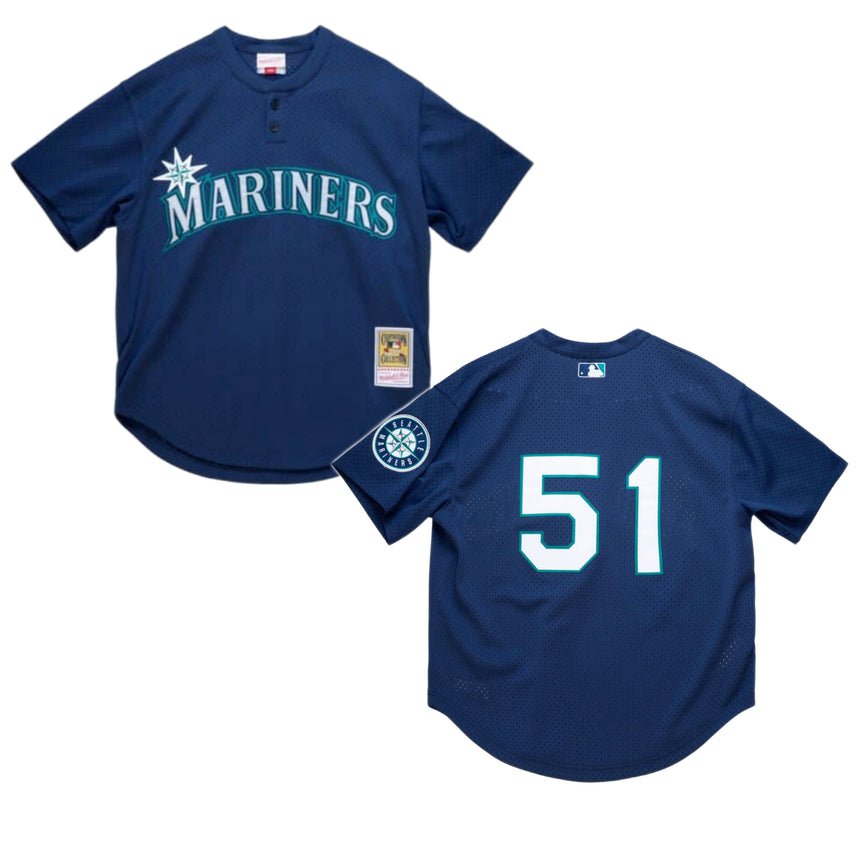Mitchell & Ness Men's MLB Dark Bp Jersey Mariners 2010 Ichiro Suzuki Jerseys