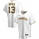 Men's Pittsburgh Pirates Ke'Bryan Hayes Cool Base Replica Home Jersey - White