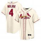 Men's St. Louis Cardinals Yadier Molina Alternate Player Name Jersey - Cream