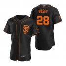 Mens San Francisco Giants Buster Posey Cool Base Replica Jersey Black
