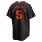 Mens San Francisco Giants Mike Yastrzemski Cool Base Replica Jersey Black