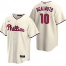 Mens Philadelphia Phillies J.T. Realmuto Cool Base Replica Jersey Cream