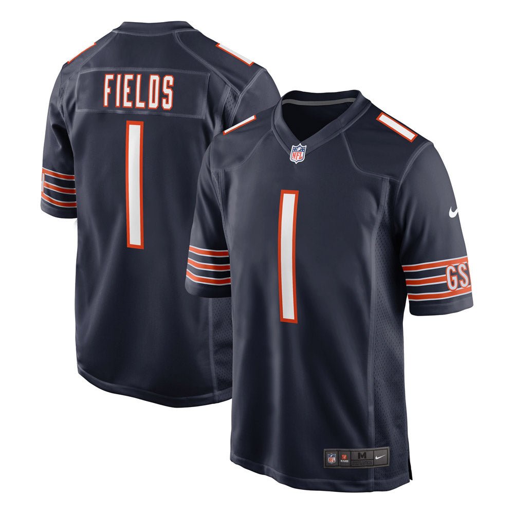 Men's Chicago Bears Justin Fields Game Jersey Navy