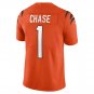 Men's Cincinnati Bengals Ja'Marr Chase Vapor Jersey - Orange