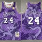 Mens Lakers Kobe Bryant Mitchell & Ness Dragon's  Purple 2024 #24 Basketball Jersey
