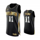 Men & Youth Trae Young Atlanta Hawks Black  #11 Golden Edition Jersey