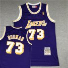 Men & Youth  Dennis Rodman Los Angles Lakers Purple #73 Jersey