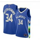 Men & Youth  Giannis Antetokounmpo Milwaukee Bucks 2022-23 #34 City Edition Green Jersey