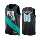 Men & Youth  Scoot Henderson Portland Trail Blazers City Edition Black #00 Jersey