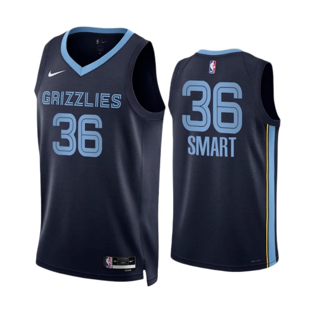 Men & Youth Marcus Smart Memphis Grizzlies 2022-23 Icon Edition Navy Blue #36 Jersey