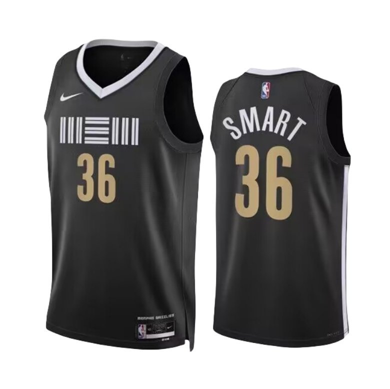 Men & Youth Marcus Smart Memphis Grizzlies #36 2022-23 City Edition Black Jersey