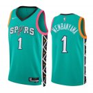 Men & Youth Victor Wembanyama San Antonio Spurs City Edition Turquoise #1 Jersey