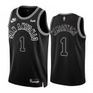Men & Youth Victor Wembanyama San Antonio Spurs Classic Edition #1 Black Jersey